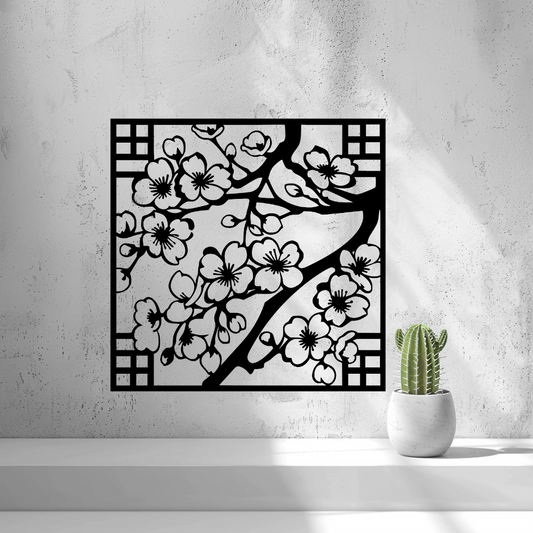 Exclusive 2D Cherry Blossoms Wall Art