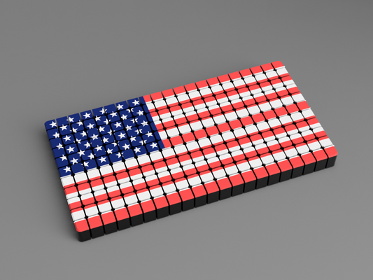 Flappy American Flag – 3D Printed Kinetic Desk Sculpture