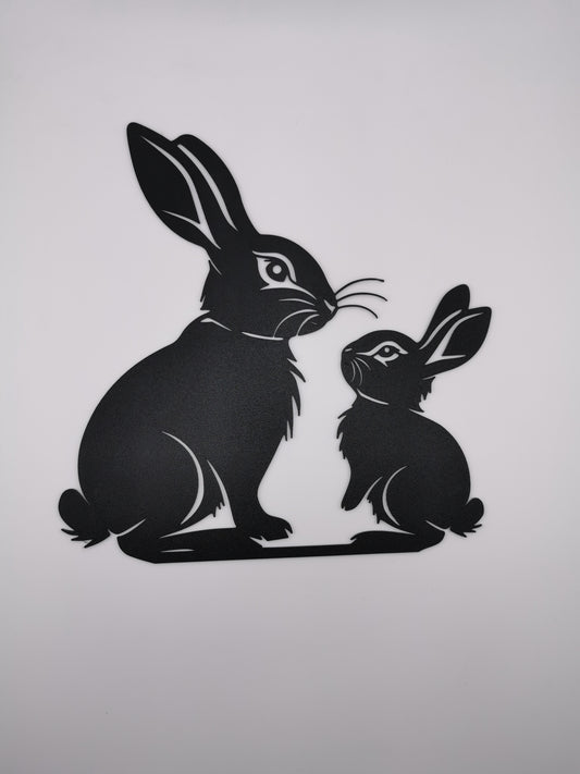 Minimal 2D Rabbit Wall Art – Modern Nursery & Kids Room Decor