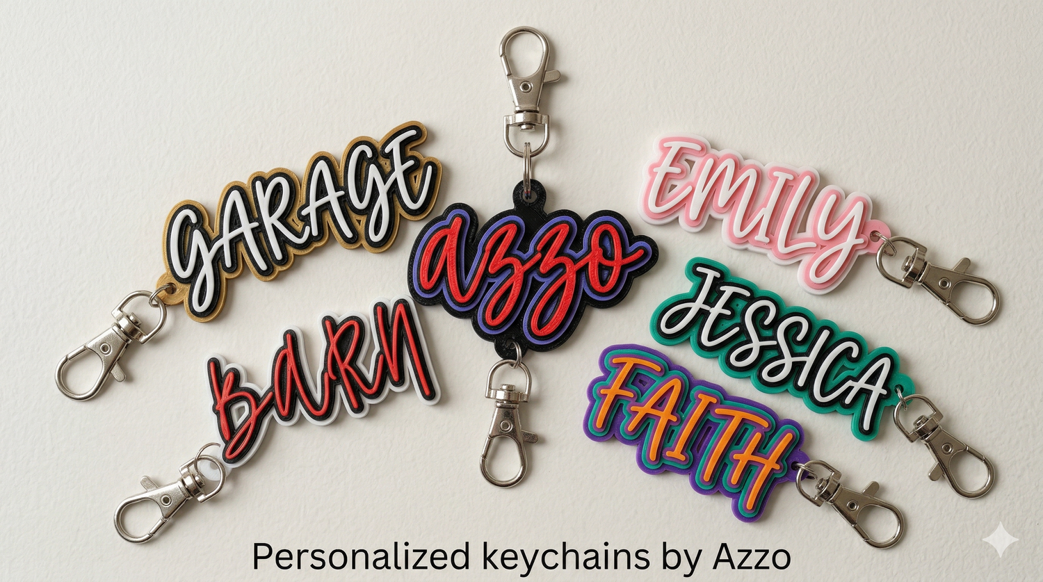 Personalized Keychains by Azzo – Custom Name Keychains