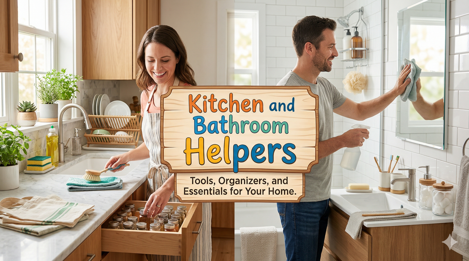 Kitchen & Bathroom Helpers – Organizers & Accessories