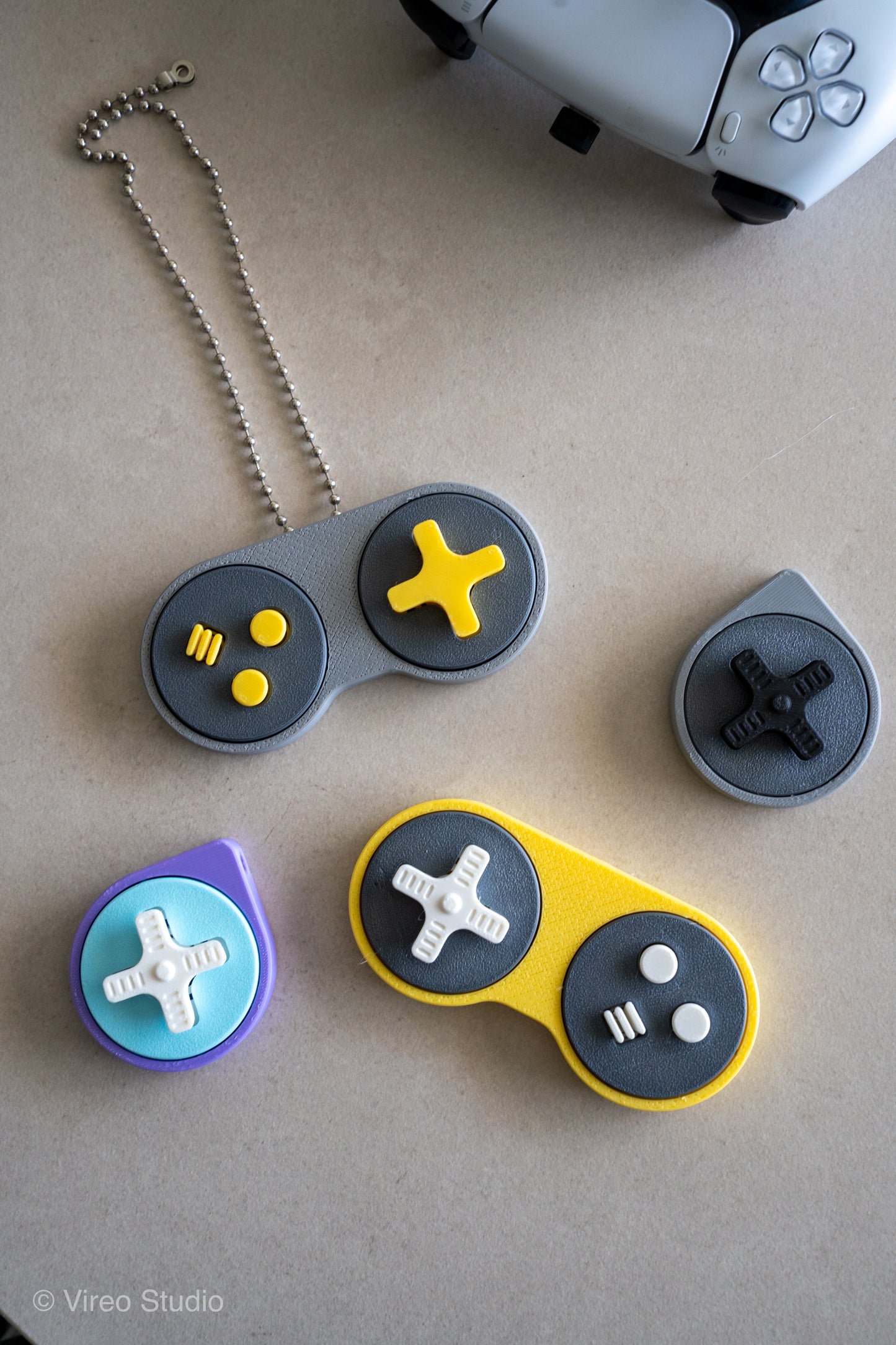RetroSnap Fidget Controller Keychain