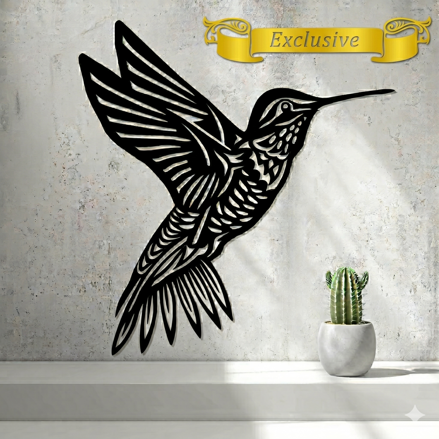 Exclusive 2D Hummingbird Wall Art