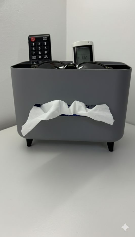 Organizer with Napkin Slot, Remotes & Essentials Storage