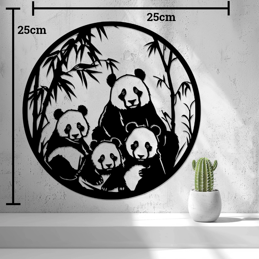 2D Pandas Wall Art