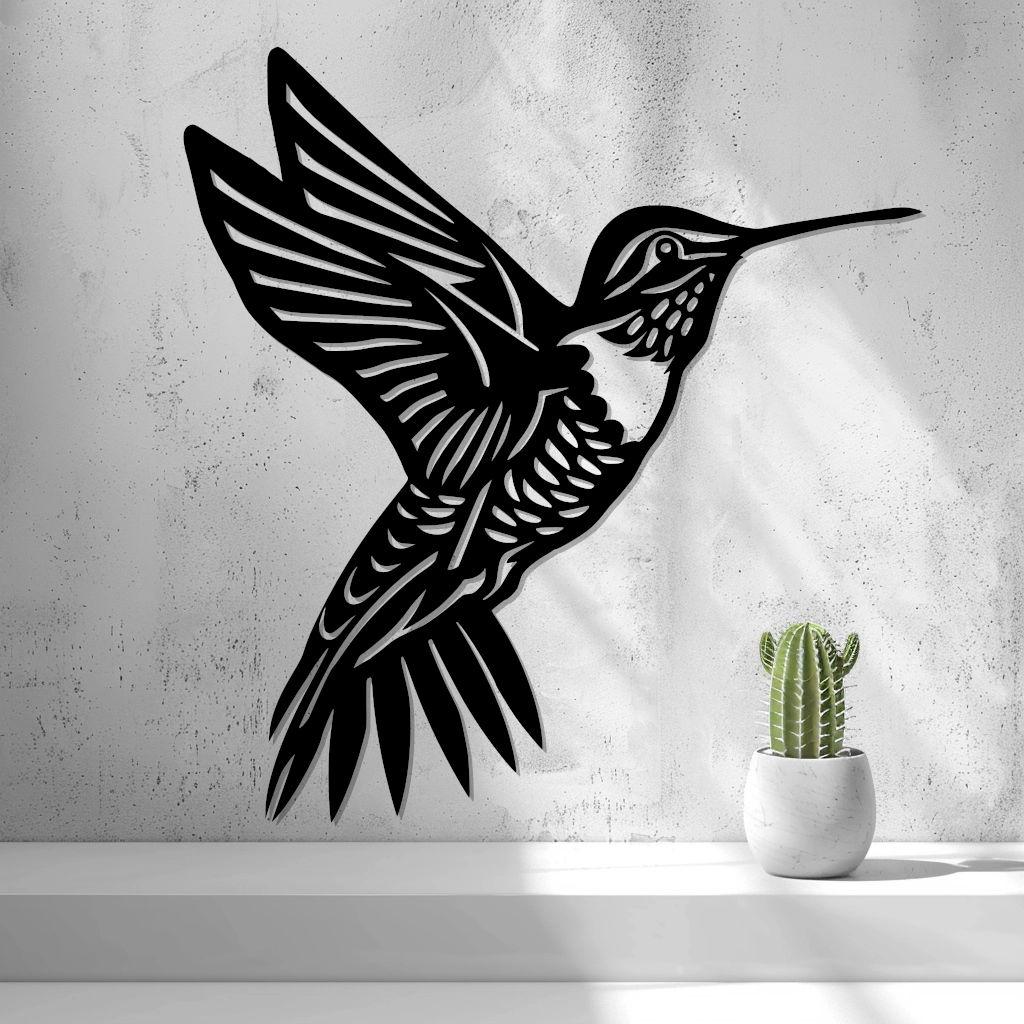 Exclusive 2D Hummingbird Wall Art