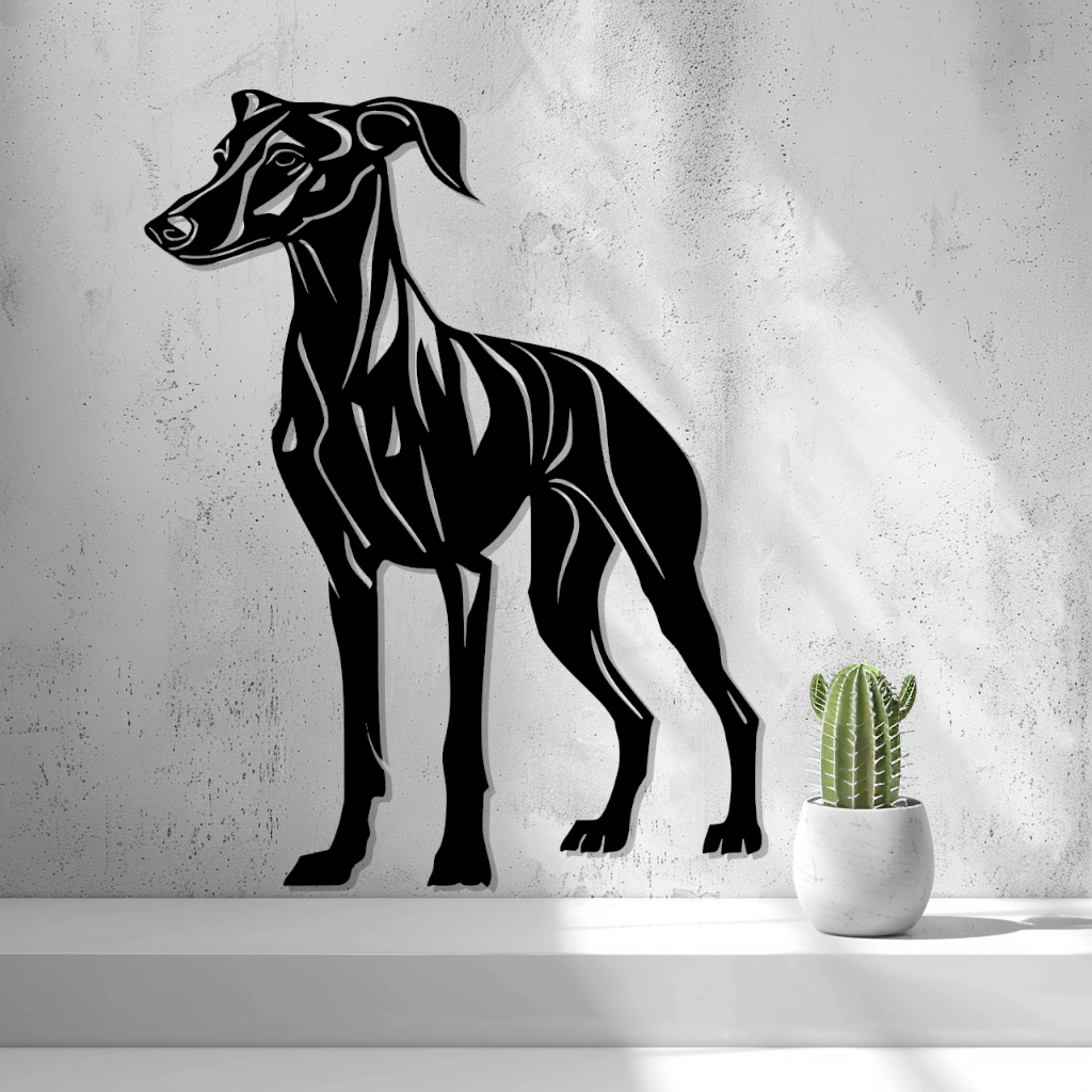 Exclusive 2D Italian Grayhound Wall Art