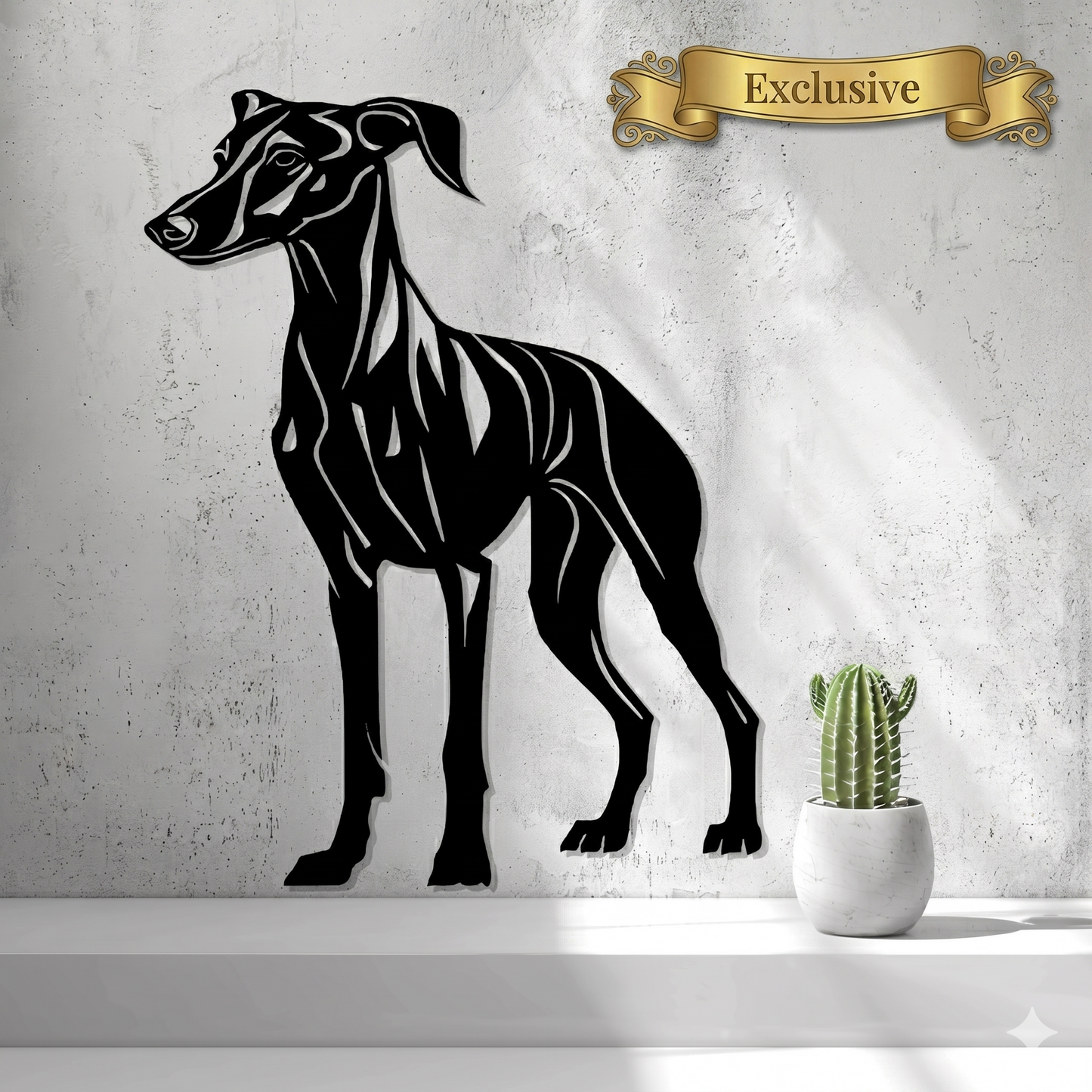 Exclusive 2D Italian Grayhound Wall Art