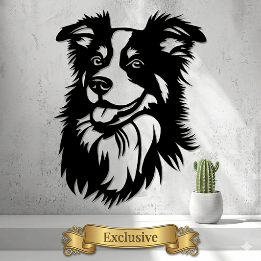 Exclusive 2D Border Collie Wall Art