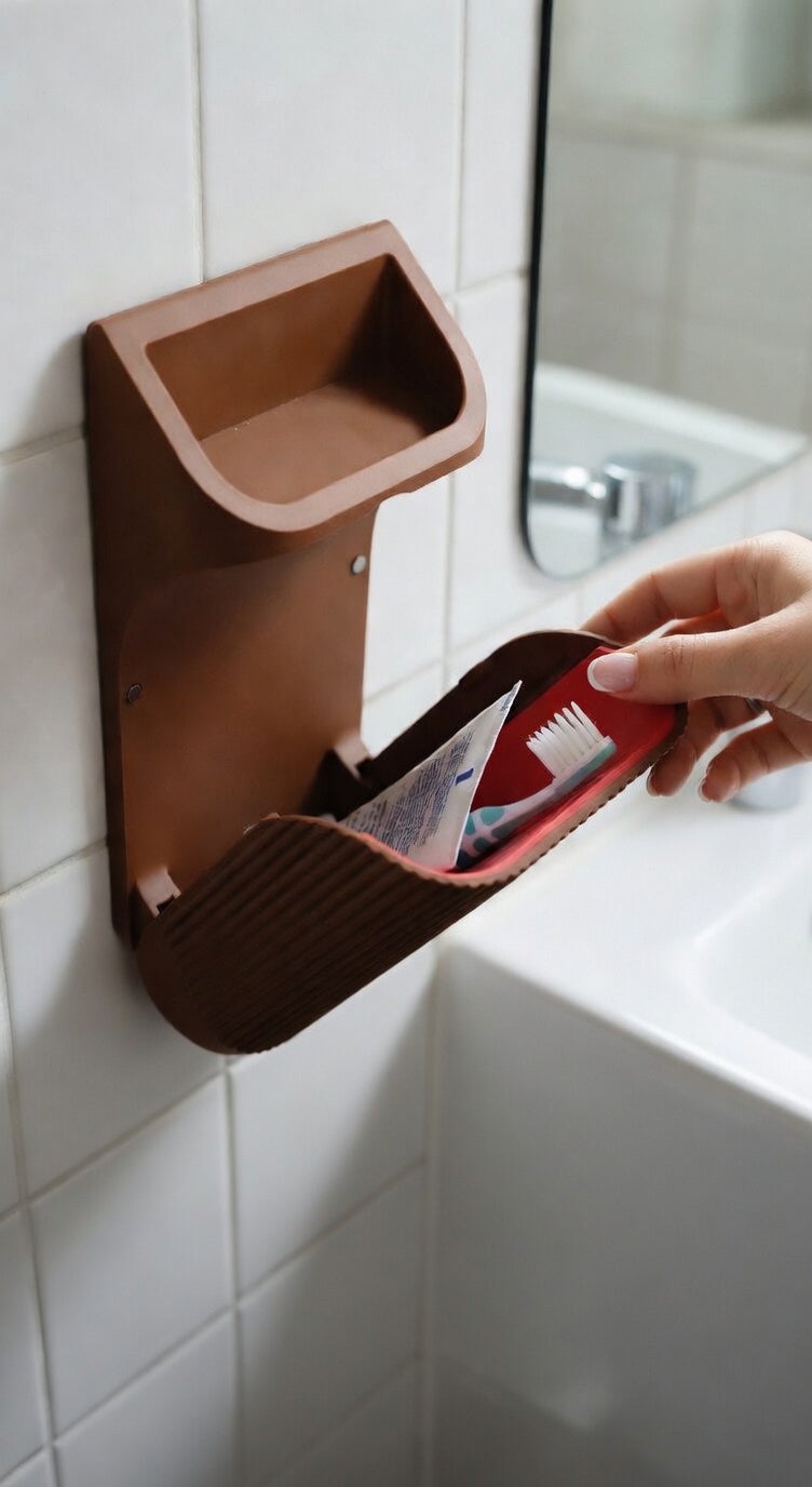 Toothbrush Vault – Hygienic Magnetic Travel & Countertop Holder